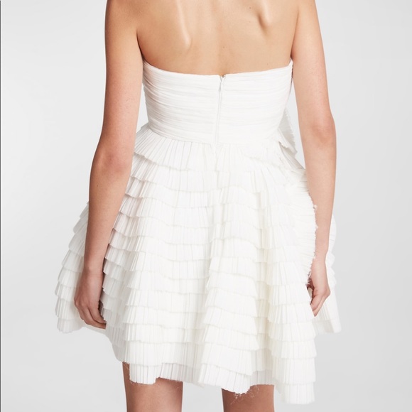 AJE Sculptura Pleated Strapless Minidress - Picture 5 of 6